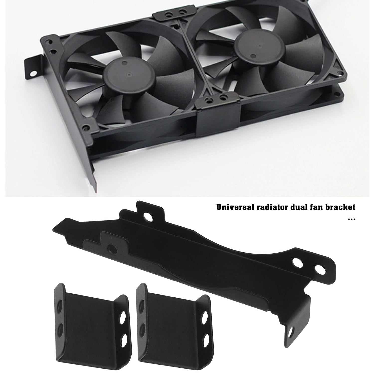 LT Easiyl 1 Set PCI Heat Sink Dual Fan Brackets Metal Graphics Card Cooling Slot Brackets for One or Two 80Mm or 90Mm Fan Mount Computer Chassis Brackets Black image number 5