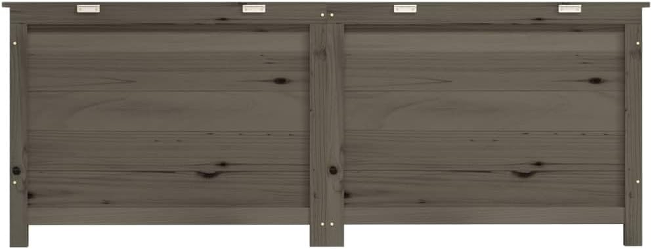 'Vidaxl Outdoor Storage Box, Solid Fir Wood, Anthracite, Large Capacity Cushion Container, 150X50X56 Cm, Farmhouse Style Outdoor Furniture Organizer image number 1