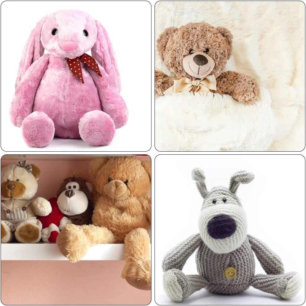 Findtop 1000 Pieces Black Plastic Safety Eyes with Washers for Stuffed Animal Eyes DIY Craft Projects (4 Sizes)