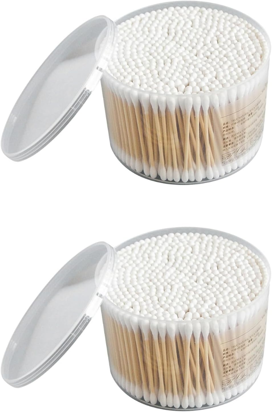 FOMIYES 2 Boxes 500Pcs Cotton Stick Sanitary Cotton Swab Eyeshadow Cotton Swab Cotton Swabs Cotton Swab Case Skin Swab Makeup Cotton Double-Head Sticks Care Cotton Swab