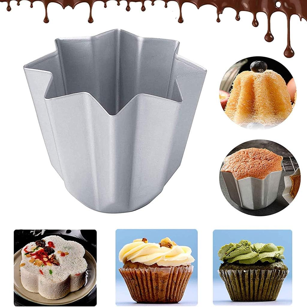 Silver Aluminum Alloy Cake Star Shaped Italian Pandoro Bread Molds Kitchen Baking Tools Mousse Bakeware Aluminum Baking Pan image number 3