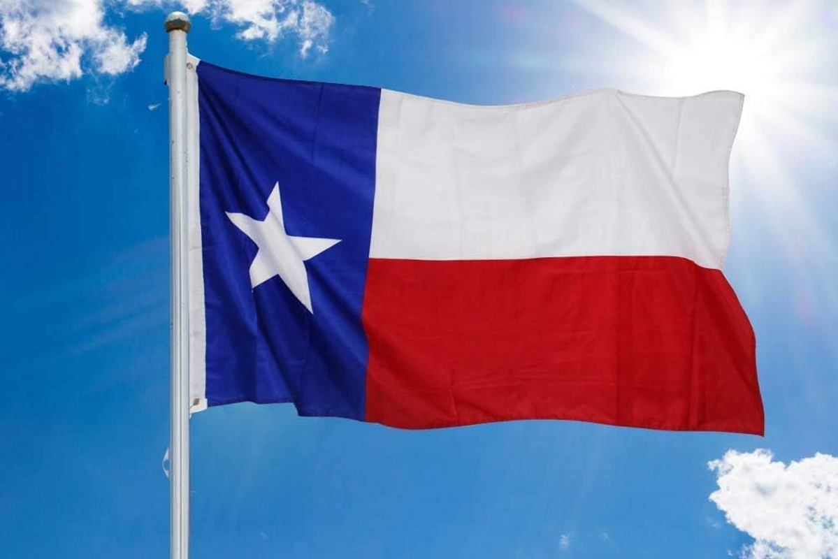 Texas State Flag with Brass Grommets Lone Star Flags Thick Fabric Double Stitched Outdoor/Indoor Use TX Flag 3X5 Ft image number 5