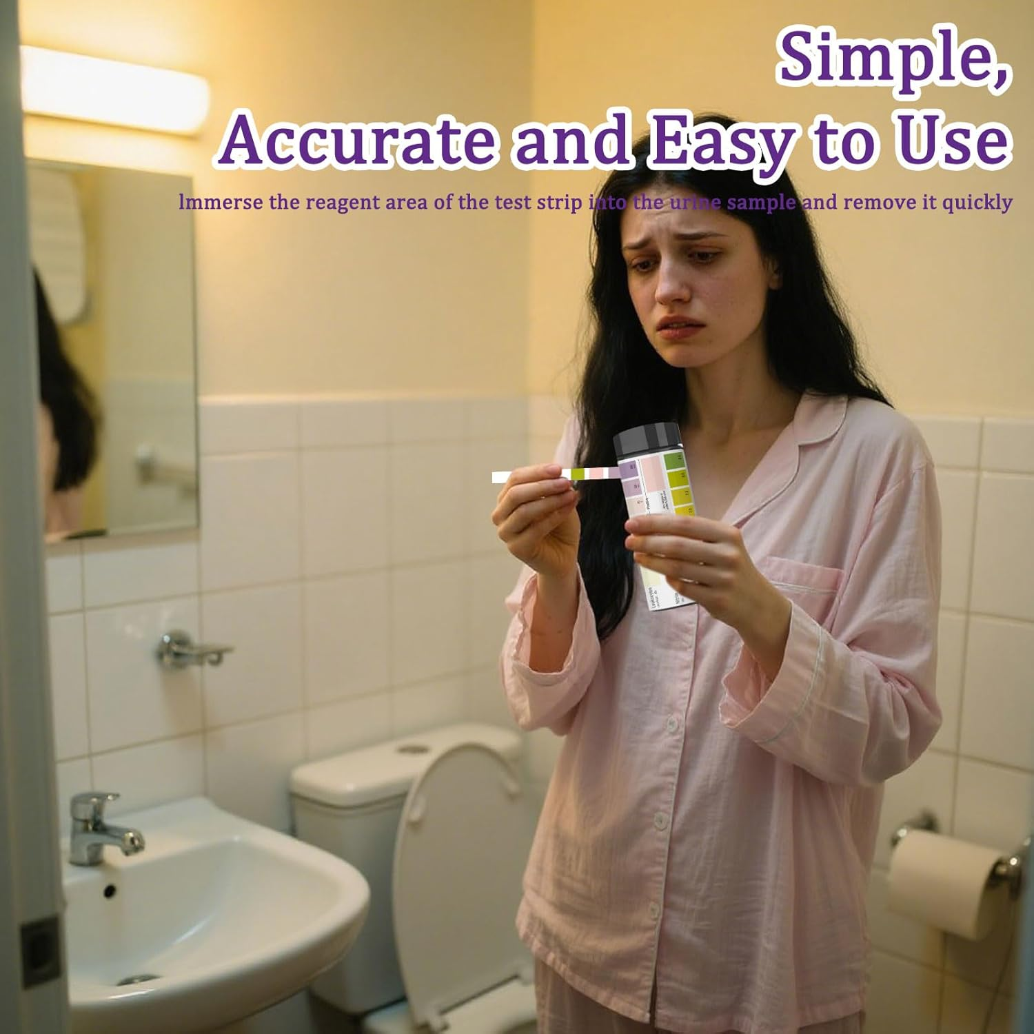 2Pcs UTI Urine Test Strips, Portable, Fast and Accurate Urine Test Strips, Home Urine Analysis, for PH, Glucose, Nitrite and White Blood Cell Detection image number 5