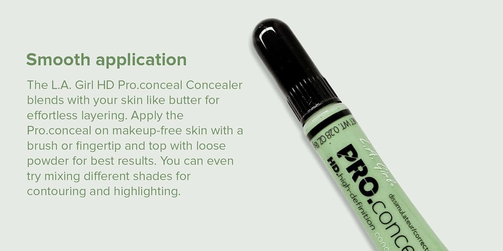 L.A. Girl Pro Coneal Hd. High Definiton Concealer 5Ml 992 Green,3Pcs image number 3