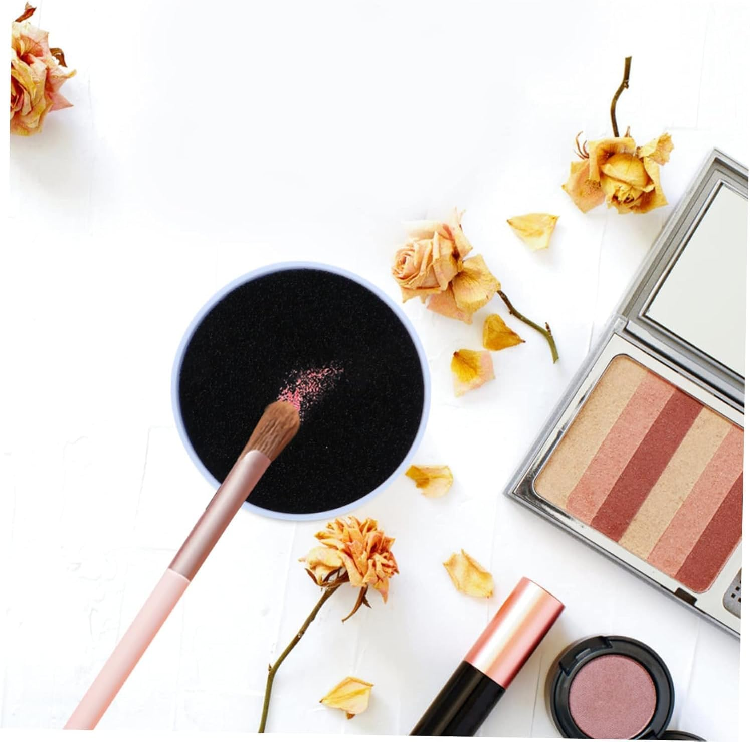 Dannisly 2X Makeup Brush Cleaning Sponge Lazy Makeup Brush Cleaner Box Reusable and Efficient Cleaning Tool for Daily Use image number 2