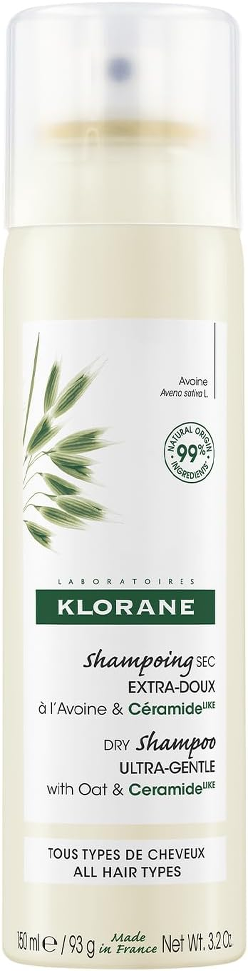 Klorane Dry Shampoo with Oat & Ceramidelike 150ML - All Hair Types