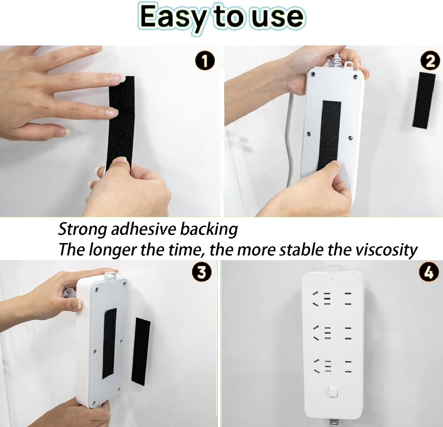 Wzenclave 15Pairs of Industrial Heavy Duty Velcro Tape Dots - Upgraded, Self-Adhesive Backing, Double-Sided Velcro Strips for Carpets, Sofa Cushions, Steps, Hanging Pictures, Office, and Home Use. image number 4