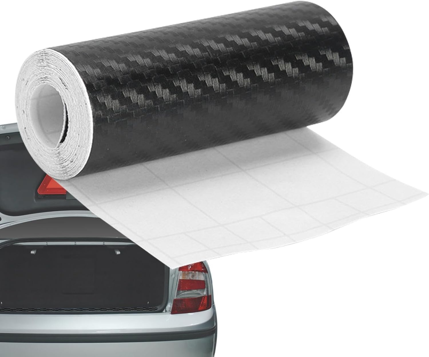 Maciun Car Carbon Fiber Tape - 3D Wrap Detailing Film, Adhesive Twill Weave Sheet Sticker, Protection Tape for Trunk Bumper Dashboard