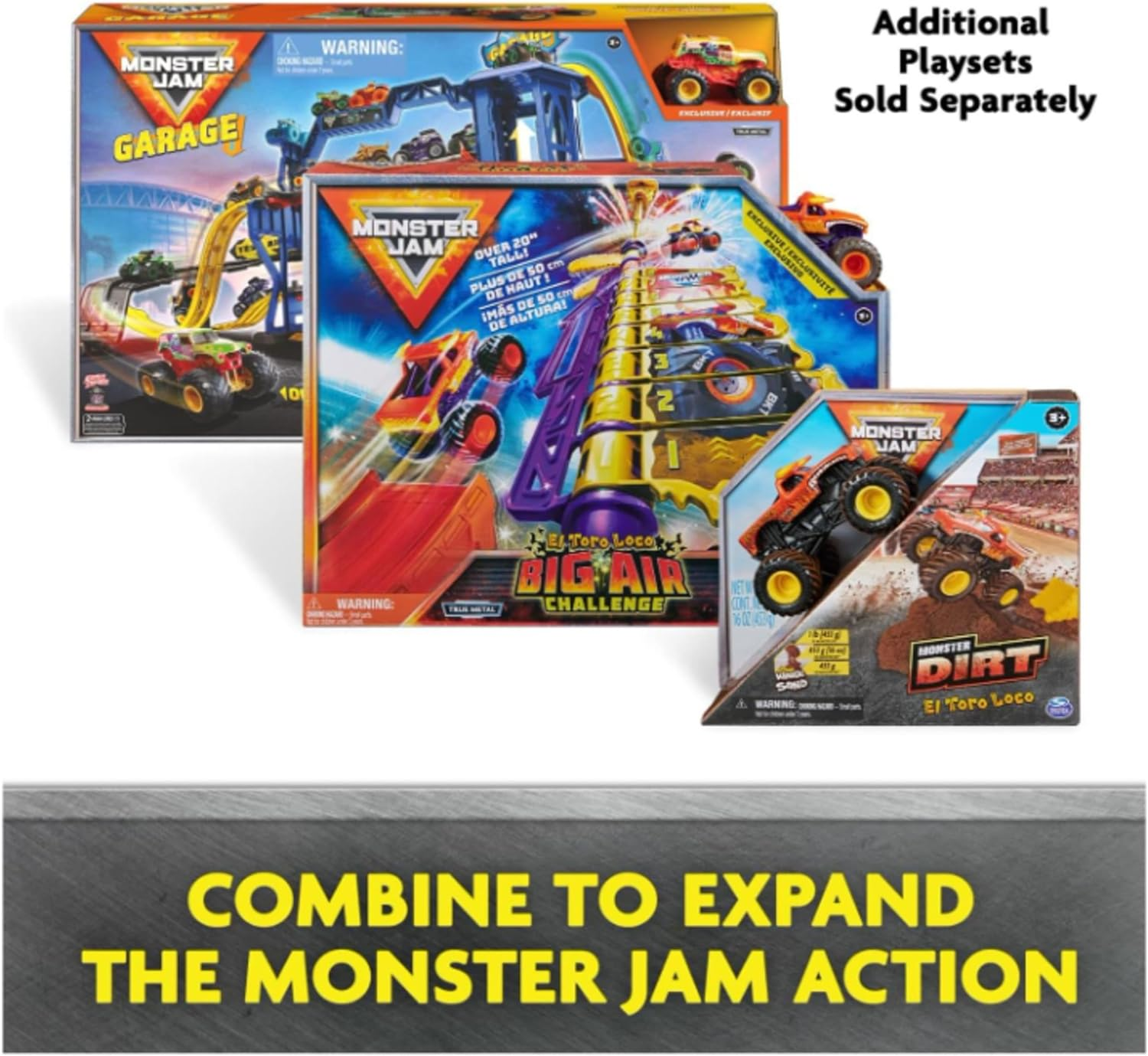 Monster Jam, Megalodon Loop of Doom Stunt Playset with Exclusive 1:64 Scale Die-Cast Monster Truck for Kids Toys for Boys Ages 3 4 5 6 and Up image number 4
