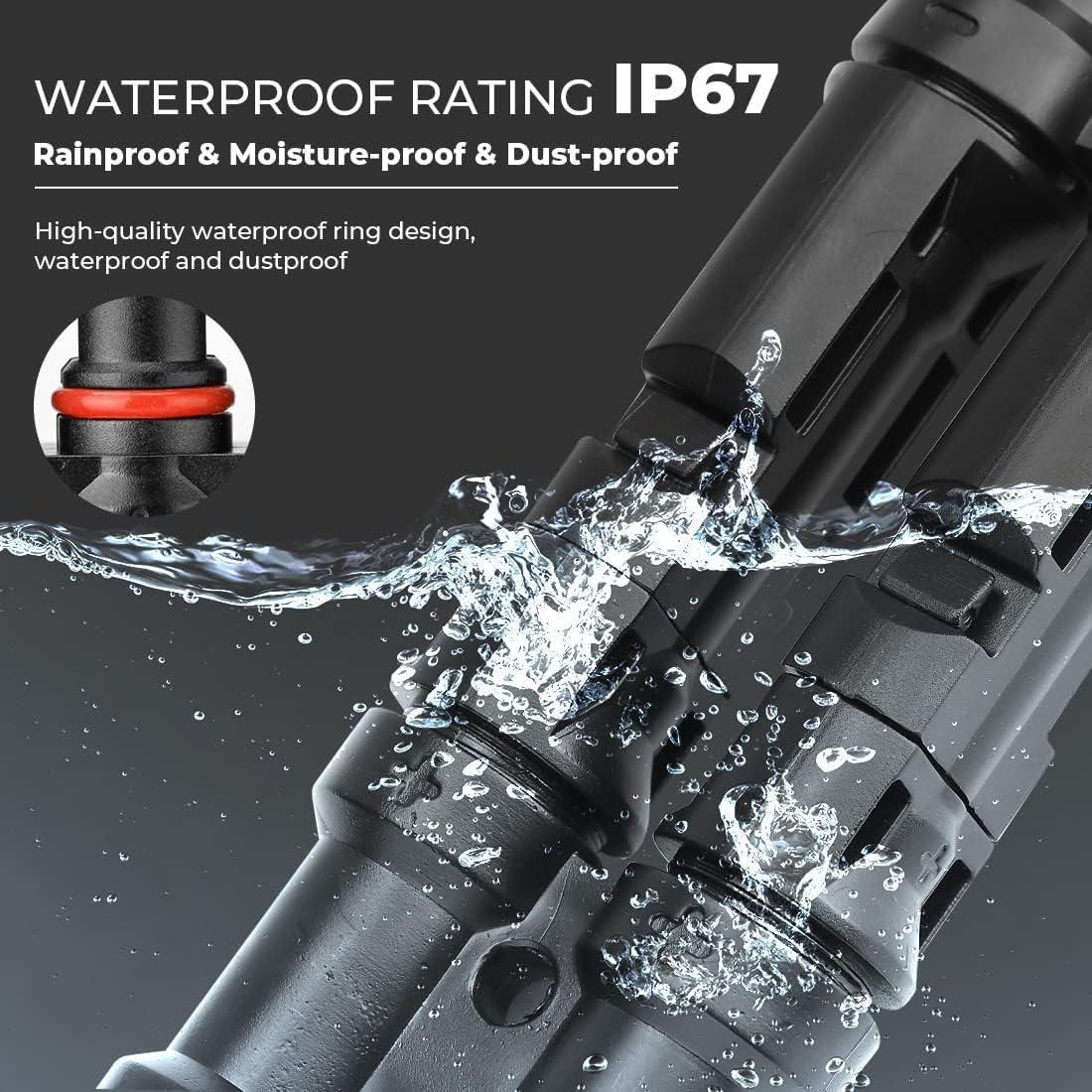 1 Pair 2 to 1 2 Branch Waterproof T Branch Cable Connectors Solar PV Panel Connector Male & Female image number 2