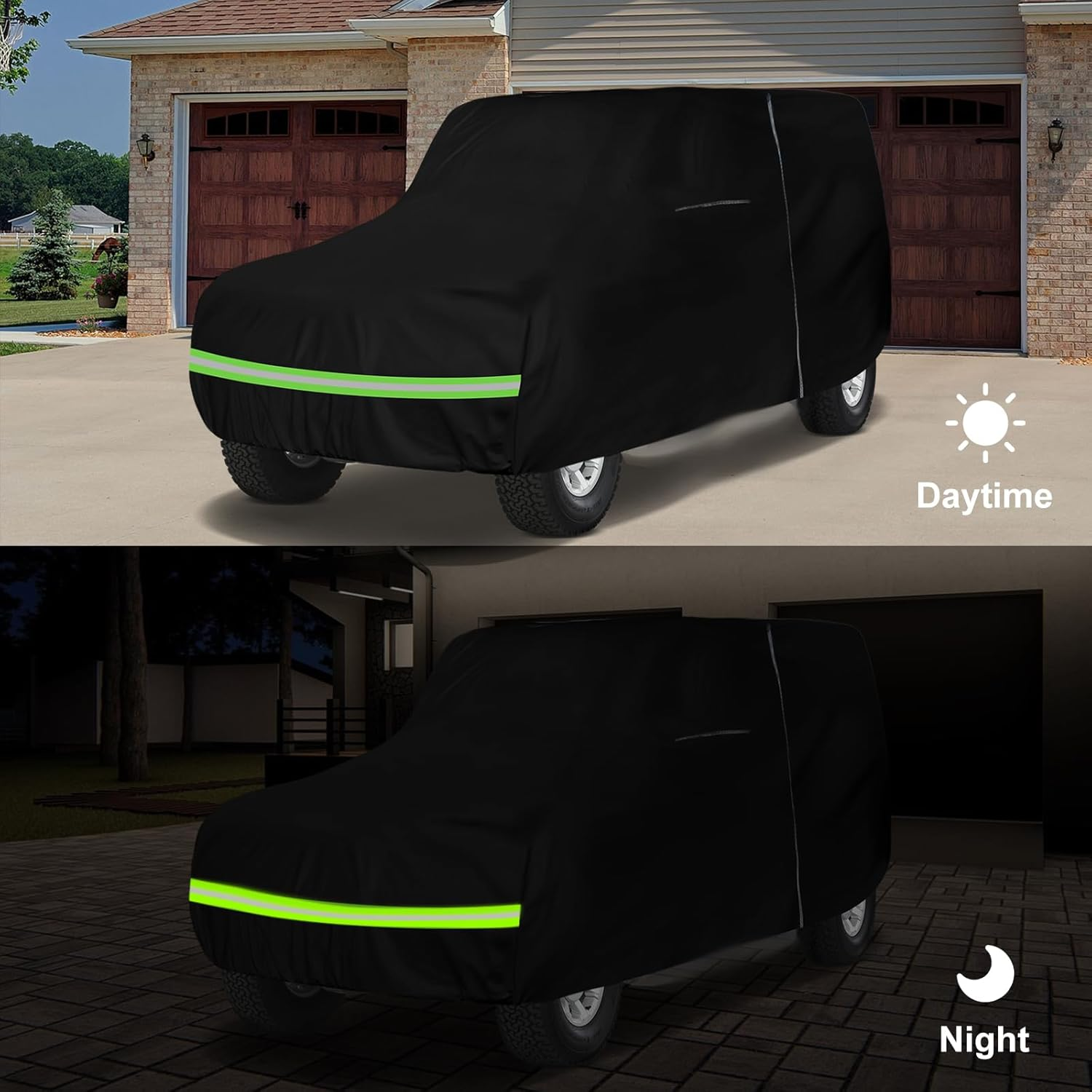 Waterproof Car Cover Replace for 1960-1984 Toyota Land Cruiser FJ40/41/42 210T All Weather Classic Car Covers with Zipper Door for Snow Rain Dust Protection image number 4