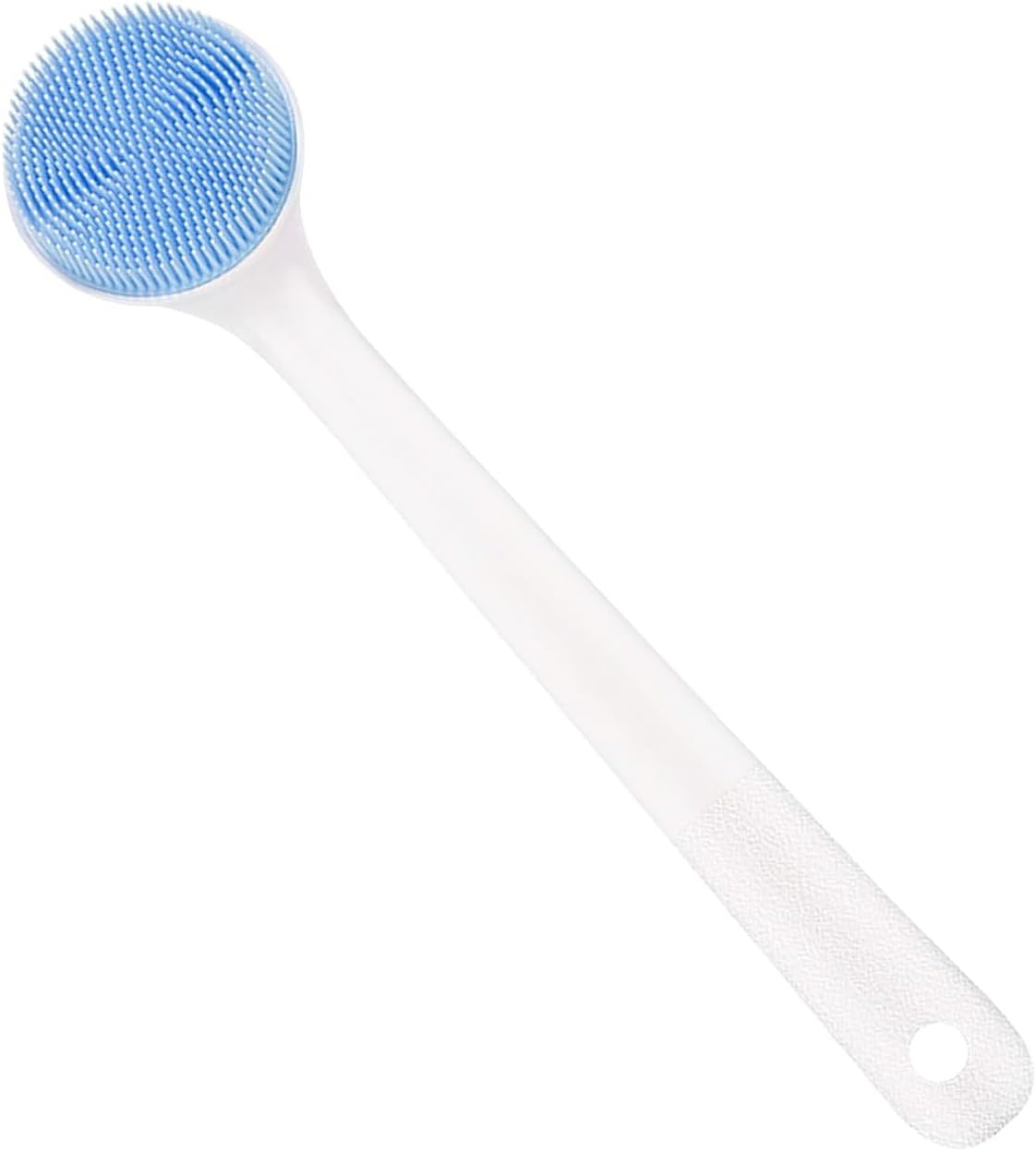 Silicone Back Brush with Long Handle, Bath Body Scrubber Brush for Shower with Soft Bristles, Perfect Back Exfoliation Brush for Men and Women, Non-Slip (Blue, One Size) image number 3