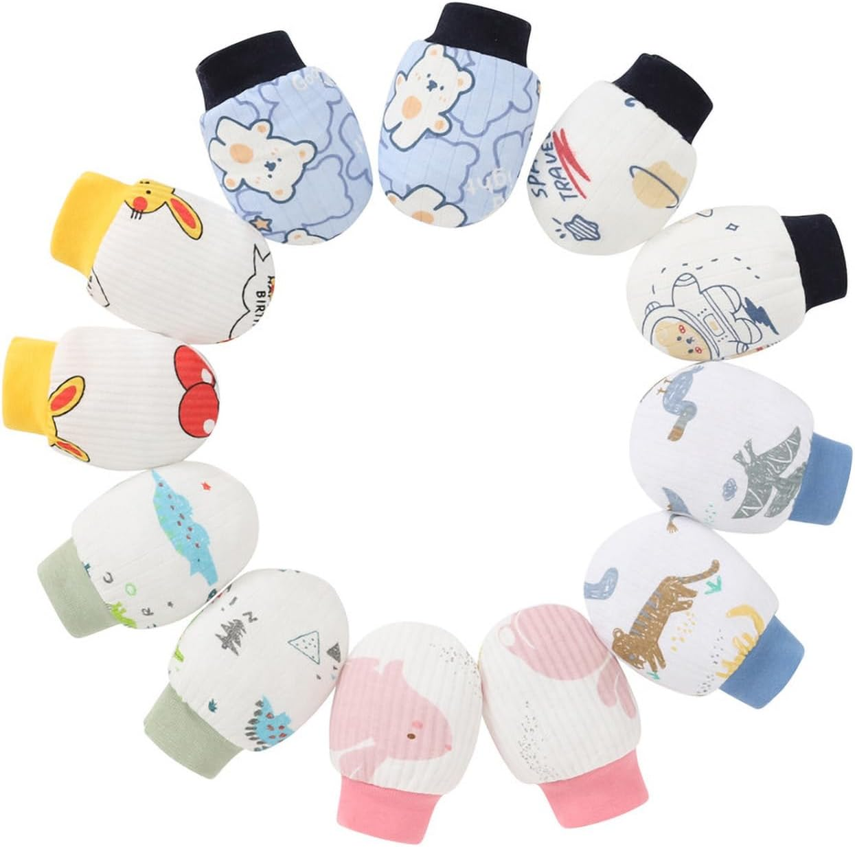 3Set Baby Cotton Hat Mittens Socks, Newborn Essentials Soft Anti-Scratch Mittens, Infant Caps for Boys Girls, 0-3M Beanie Gifts