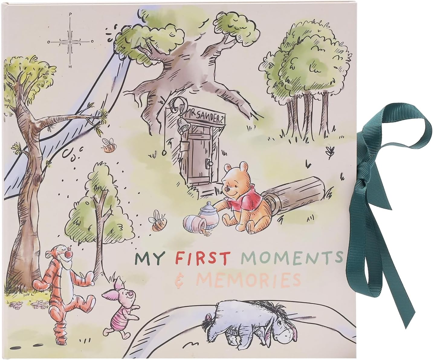 Widdop & Co Disney Winnie the Pooh First Year Record Book - Photo Album - 21.6 X 21 X 8 Cm - Green image number 3