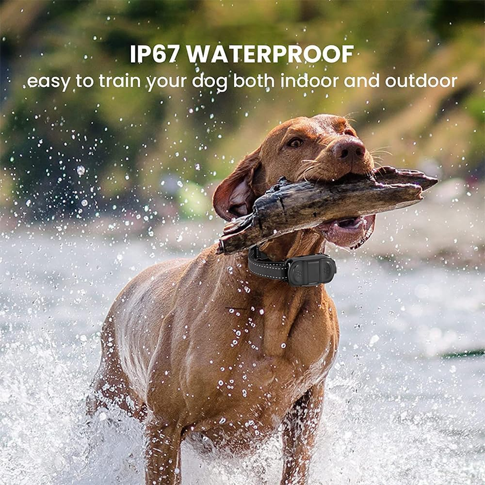 Bark Collar Remote Control Dog Training Collar IP67 Waterproof and Dustproof Adjustable Levels Long Standby Time Suitable for Dogs Weighing 15-100 Pounds for Large Medium Small Dogs Black image number 1