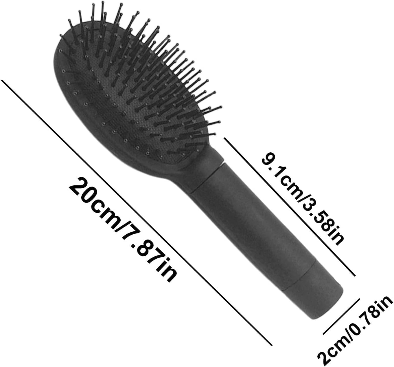 Uiopqrst Travel Hair Brush - Scalp Massage Hairbrush, Secret Travel Container Hide Money Hider Comb, Secure Storage for Small Valuables, Black image number 4