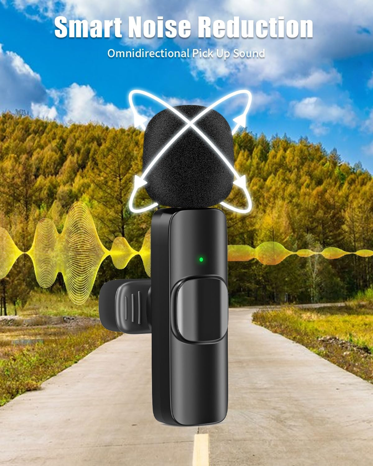 Wireless Lavailer Microphones for Android Iphone Ipad Laptop & Camera, USB-C, Wireless Mini Microphone for Video Recording, Vlog, Youtube, Tiktok image number 3