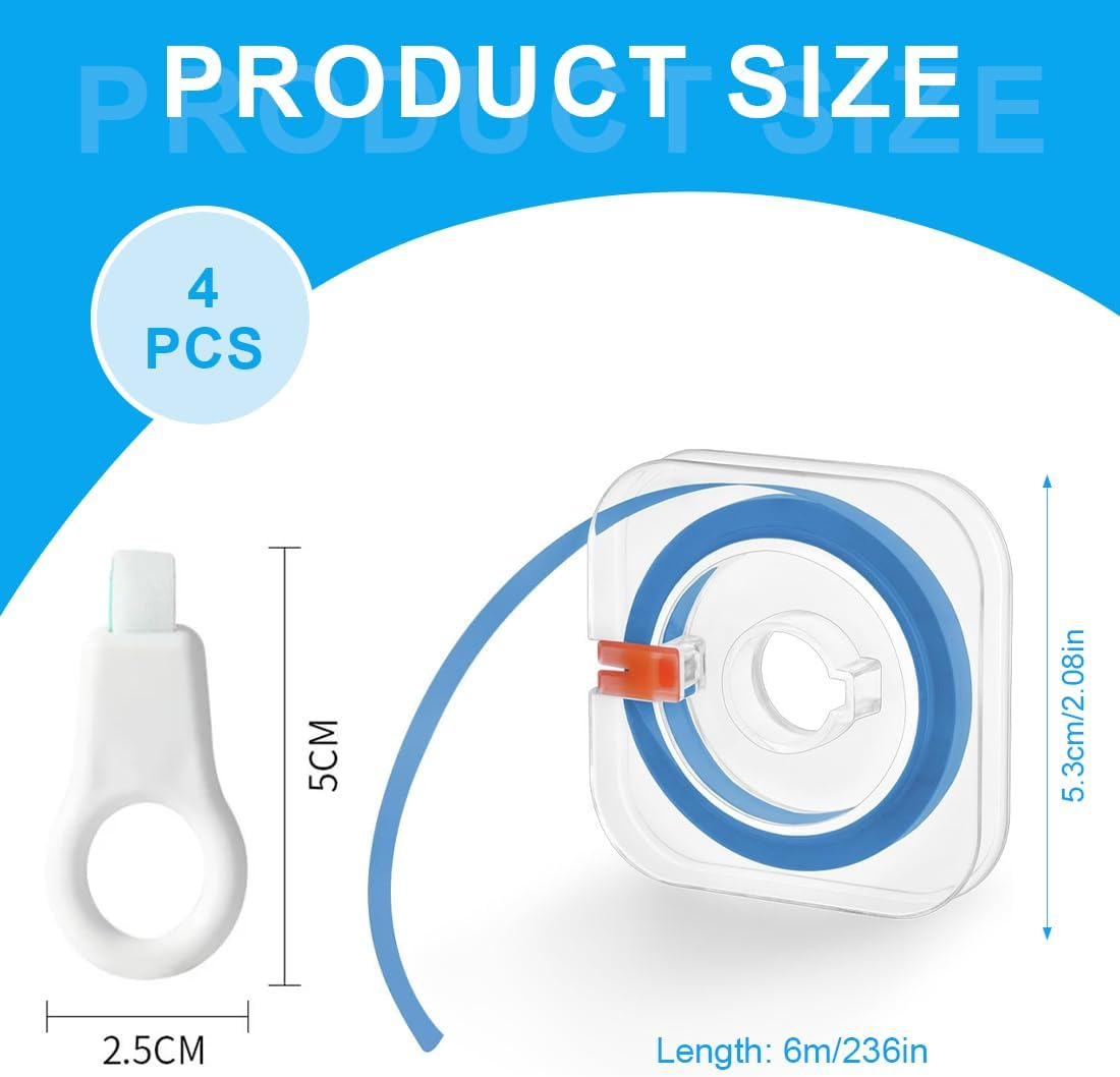 Tomedeks Dental Polishing Strips,1Pcs 30&Mu;m 6M/Roll Dental Abrasive Strip+ 3Cleaning Sponge,Resin Teeth Whitening Strips,Portable Teeth Polish,Tooth Polish Grinding Strip,Tooth Sandpaper(Blue-Medium) image number 2