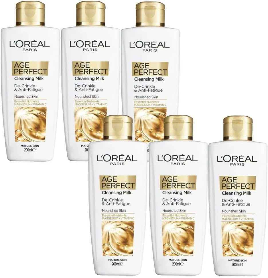 6X L'Oreal Paris Age Perfect Cleansing Milk 200Ml image number 6
