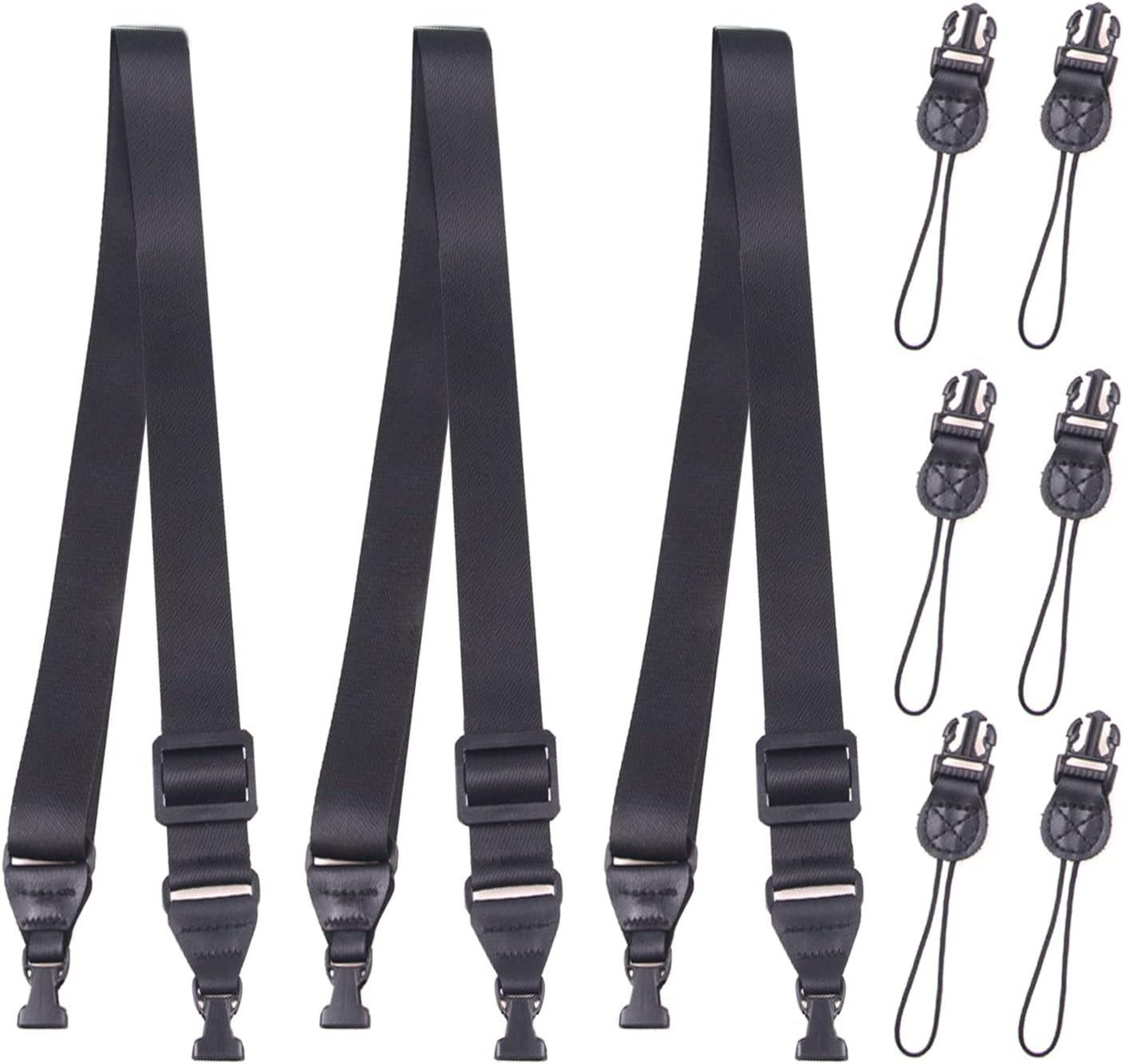 TECDW Pack of 3 Adjustable Shoulder Strap with Quick Release Replacement Nylon Strap for Ipad, Camera, Binoculars, Computer Bags, Laptop, Mobile Phone Case, Messenger Bag, Handbags