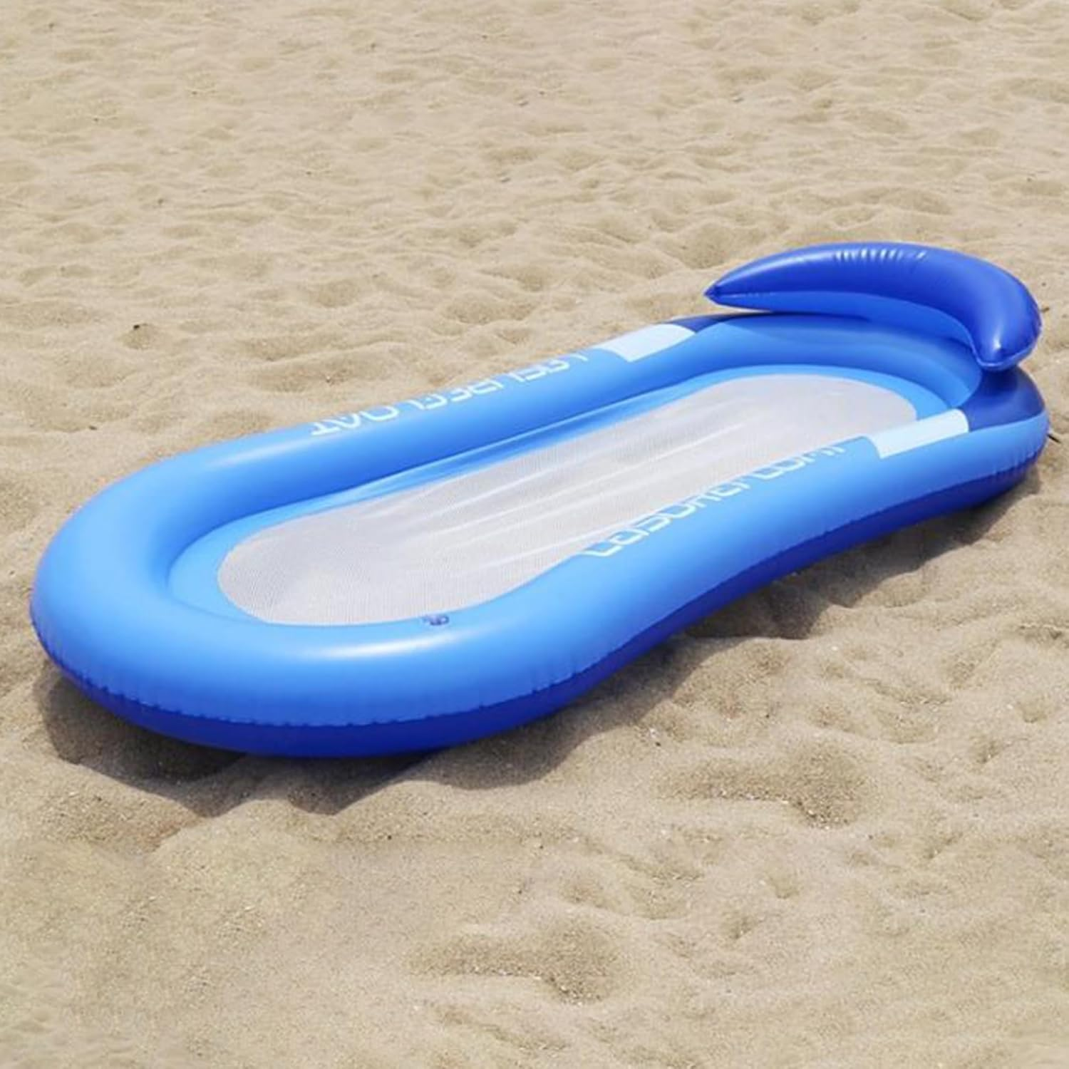 Tanning Pool,Inflatable Floating Row, Collapsible with Backrest,Inflatable Sofa Floating Bed for Adults, Water Lounge Chair Toy, Blue image number 1