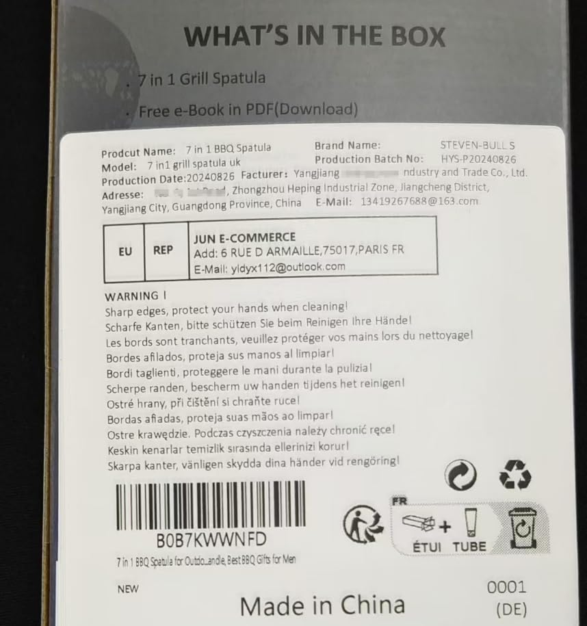 5 in 1 BBQ Spatula for Outdoor Grill, Personalised BBQ Tool Have a Barbecue Utensils Set Function, More Fun, More Efficient.Stainless Steel BBQ Accessories Best BBQ Gifts for Men image number 1