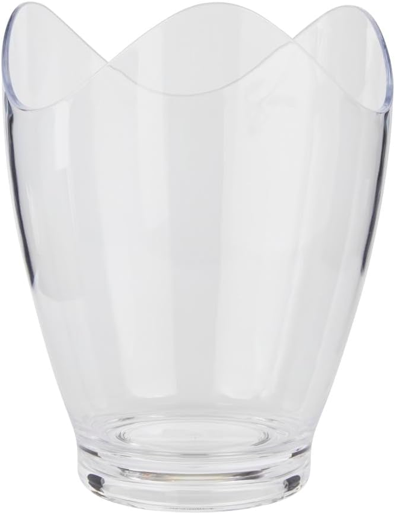 Barcraft Wine Cooler Bucket with Handle, Plastic, Transparent, 4.4 Litres (For 2 Bottles) - Single Bottle Cooler