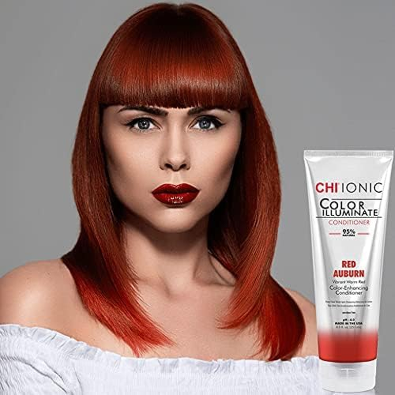 CHI Ionic Colour Illuminate Conditioner, Red Auburn, 251Ml - Red Auburn image number 4