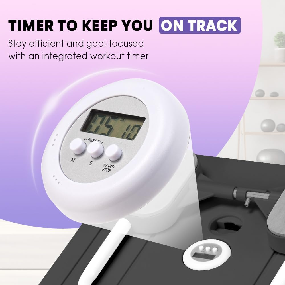 Propulse Pilates Board, 2025 Upgraded Pilates Reformer Set, Multi-Purpose Foldable Pilates Reformer Board for Home, Ab Board Trainer Pilates Sliding Board - Purple image number 7