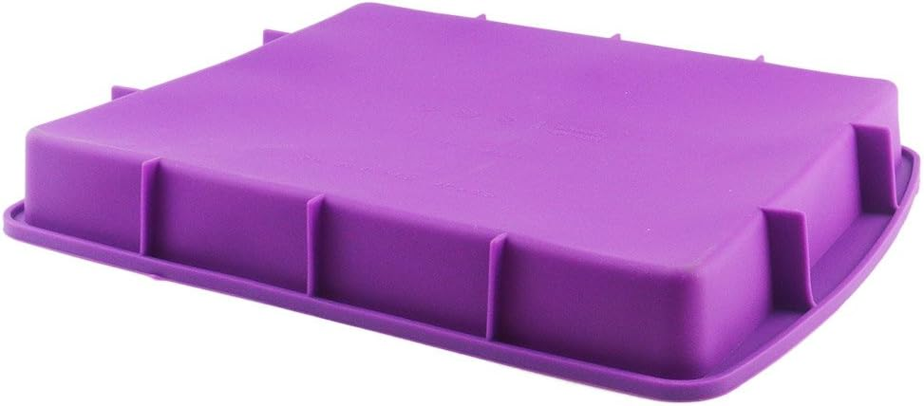 Orgrimmar 2 Pcs Silicone Rectangular Cake Pans Mold Bakeware Bread Baking Pan Non Stick Easy Demoulding Purple image number 1
