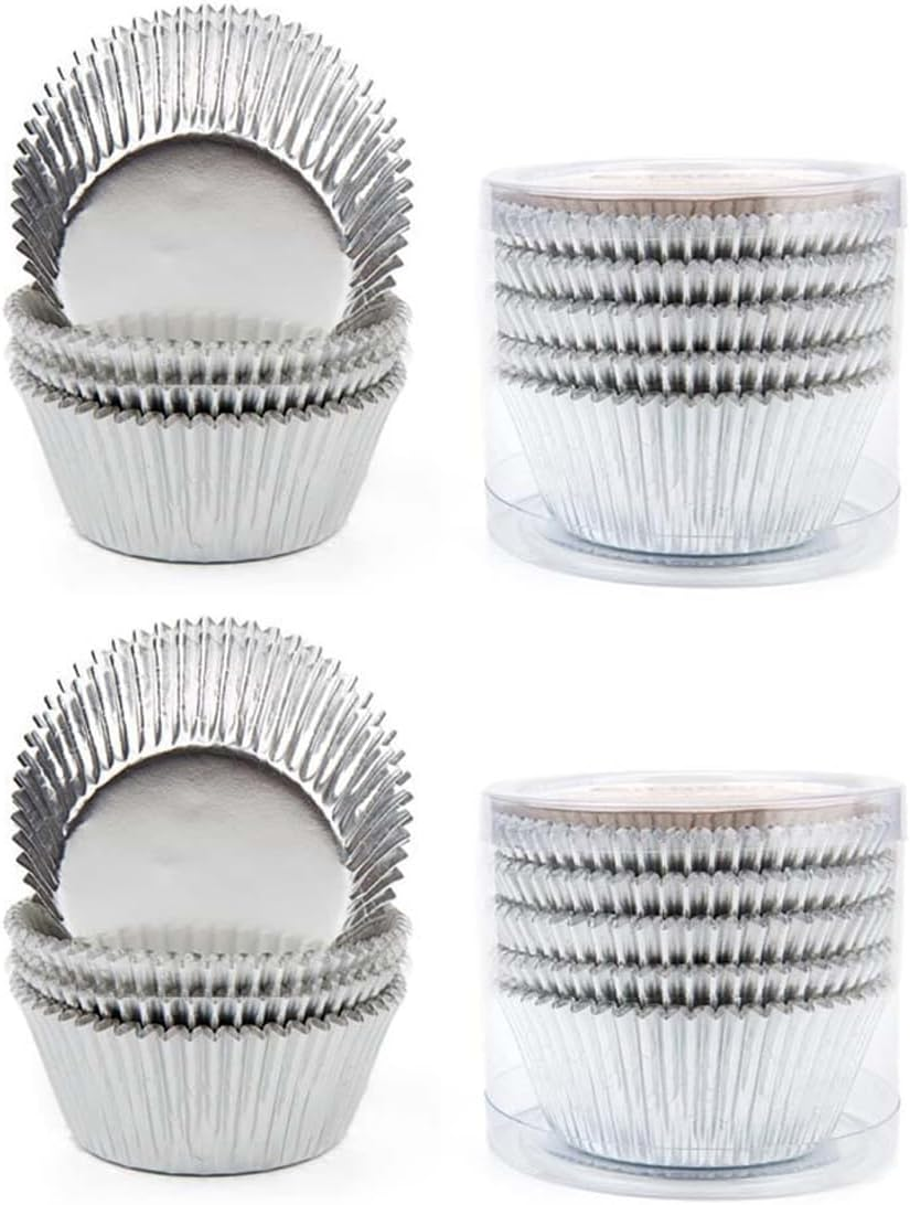 AIMALL 200 Pcs Premium Baking Cups, 2.95 Inch, Thick Aluminum Foil, Oil-Proof Cupcake Liners in 8 Colours - Gold image number 5