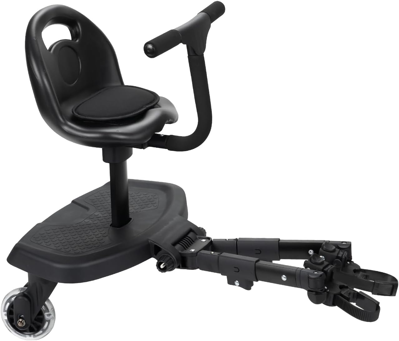 Buggy Board,Universal 2-In-1 Stroller Board,Child Rider Stroller Attachment with Saddle Seat and Standing Platform,Baby Stroller Connectors,Quick and Easy to Use, Safety Design Upgrade image number 6