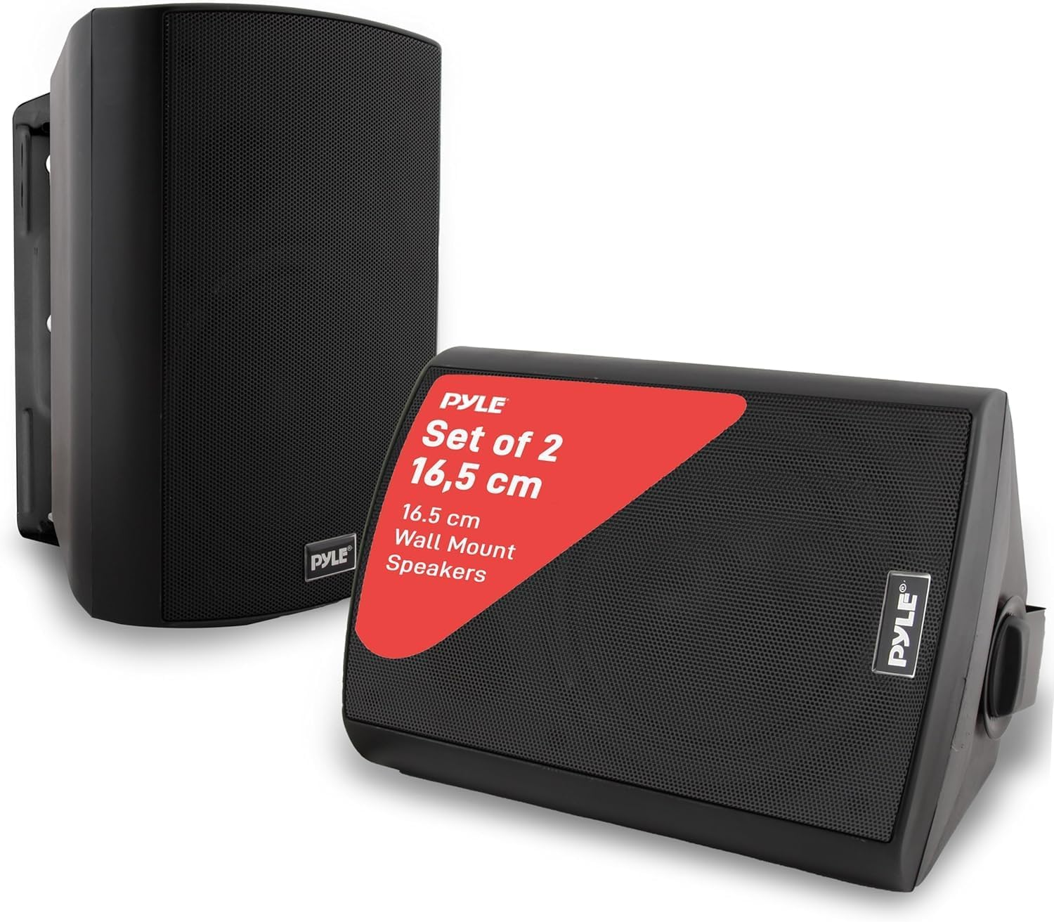 Pyle Bluetooth Speakers, Waterproof Wall-Mounted Wireless Audio System, 16.5 Cm, Built-In Digital Amplifier, Weatherproof, Heavy-Duty Sound, Compatible with Iphone, Android, Tablet & PC (Pair, Black) image number 6