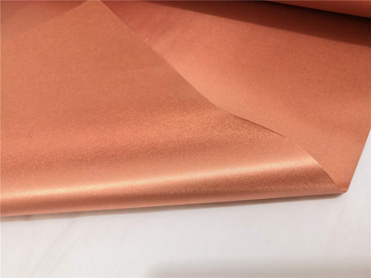 Pure Copper Fabric Blocking Rfid/Rf-Reduce EMF/EMI Protection Conductive Fabric for Smart Meters Prevent from Radiation/Singal/Wifi Golden Color 78"X43" Inch image number 5