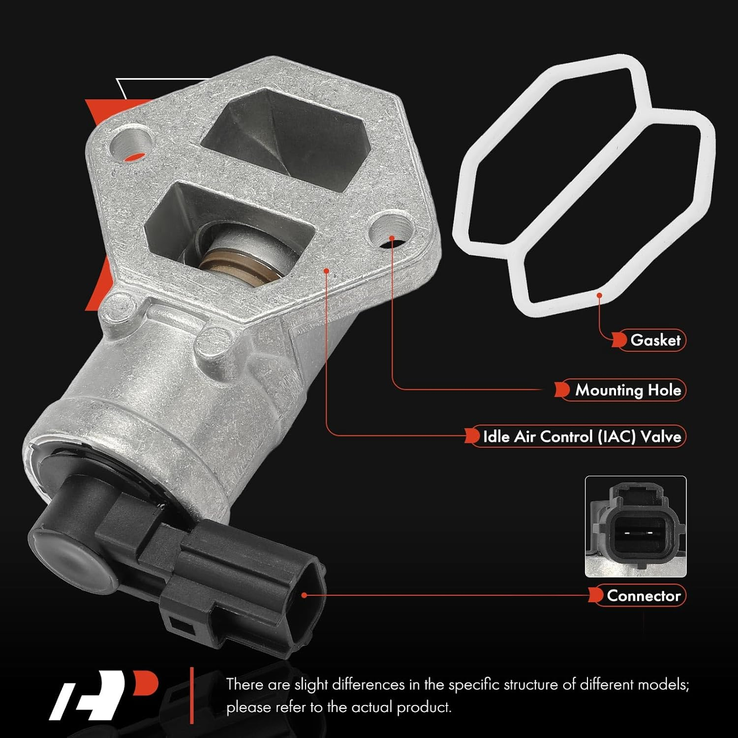 A-Premium Fuel Injection Idle Air Control Valve IAC - 6Cyl 4.0L - Compatible with Ford Explorer Sport 2001-2003, Explorer Sport Trac 2001-2005, Ranger 2001-2011 & Mazda B4000 2001-2010, For# 1F2220660 image number 1