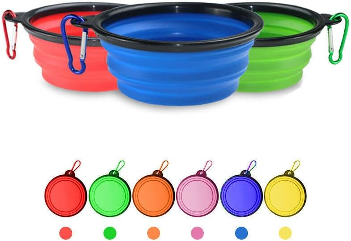 AIMALL Portable Foldable Pet Bowl Collapsible Silicone Food Water Feeder Dog Cat Cup, Easy to Carry for Outdoor Activities - Blue image number 6