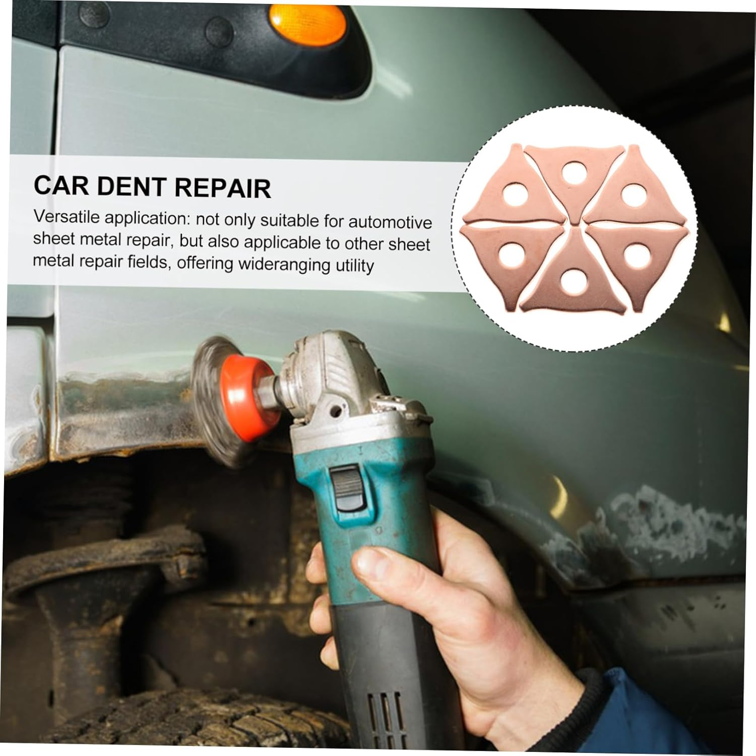 EXHUMKY 100Pcs Dent Removal Kit for Cars Dent Pulling Tool Set Metal Repair Equipment image number 3