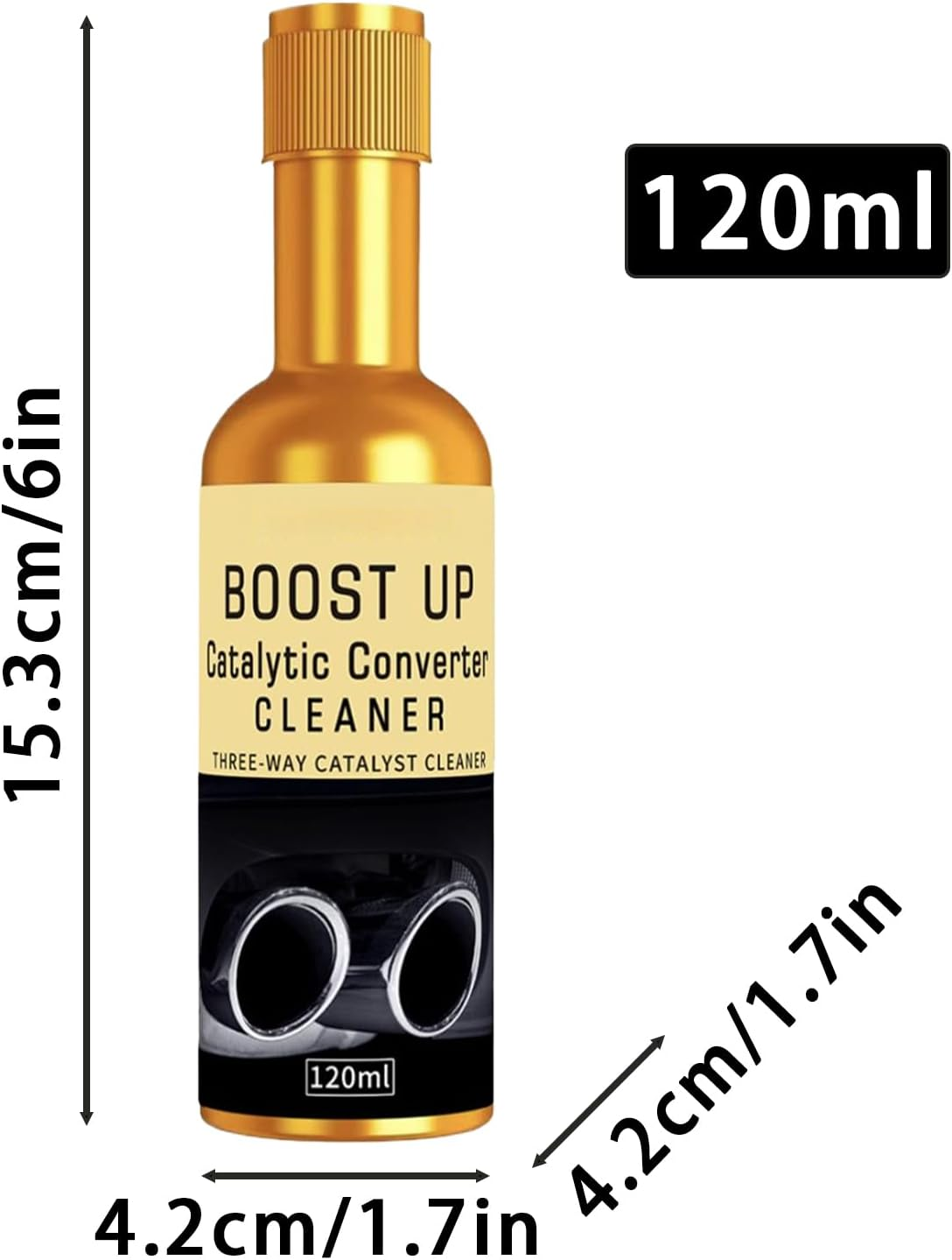 Oxygen Sensor Cleaner,120Ml Car Boost up Engine Converter Cleaner - Cleaning Liquid Booster for Drivers Truck Road Trip Van Highway Driving Diving Men Garage image number 2