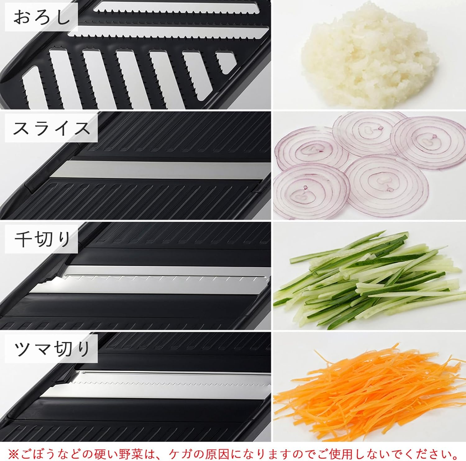 Shimomura 43881 Slicer Set, 4 Types of Prep Prepare Set, Made in Japan, Time-Saving Cooking, Compact Storage, Slicing, Julienne, Cut, Grater, Safety Holder, Dedicated Case, Vegetable Cooker, image number 5