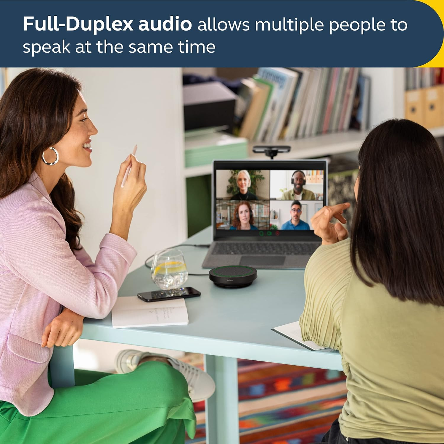 Jabra Speak2 40 Portable Speakerphone - 4 Noise-Cancelling Mics, Full-Range 50Mm Conference Speaker, Wideband Audio & USB-A/USB-C Connections - Certified for Zoom & Google Meet - Dark Grey image number 5