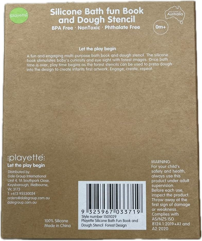 Playette Silicone Bath Fun Book and Dough Stencil Forest image number 3