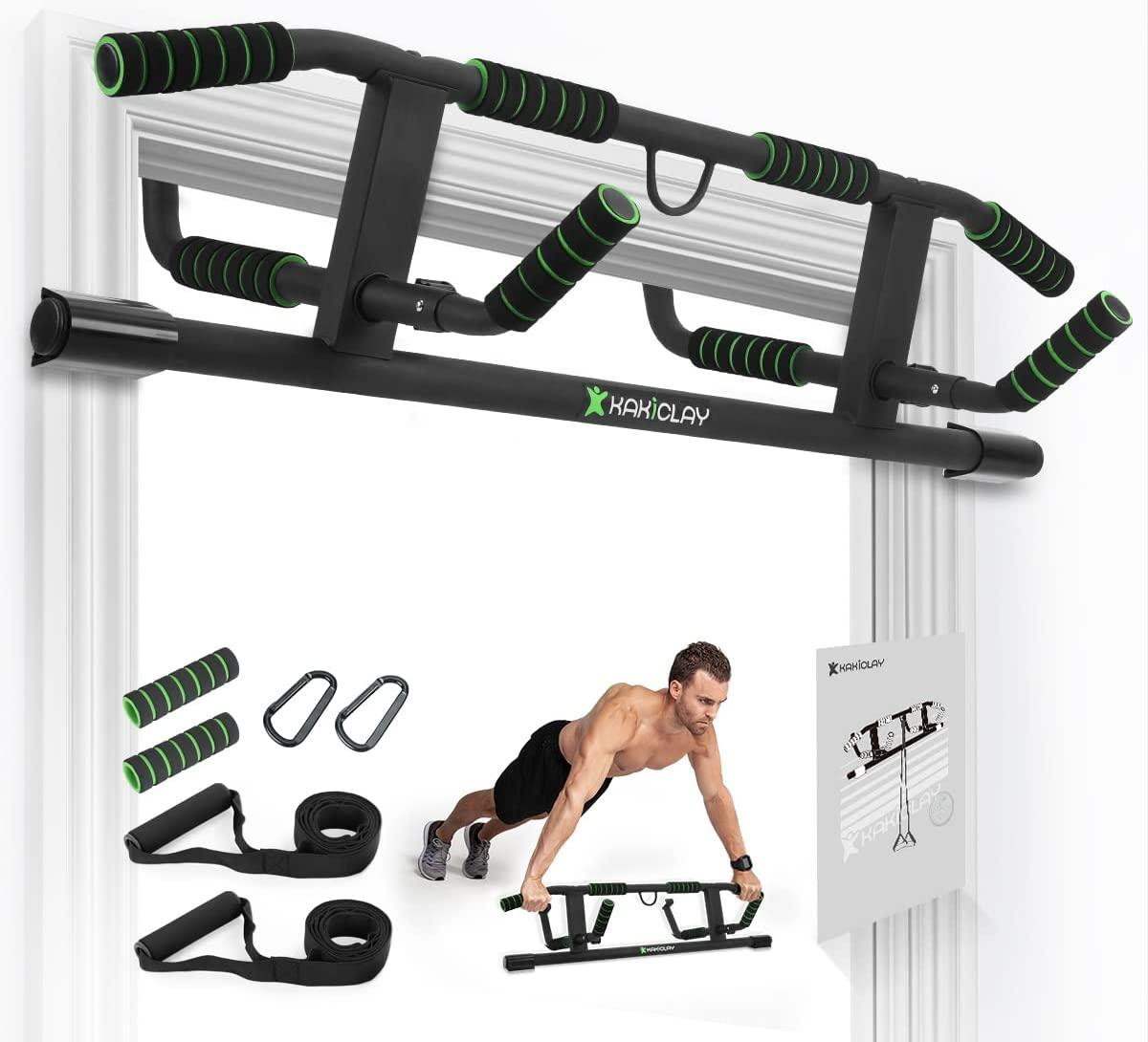 2023 Upgrade Multi-Grip Pull up Bar with Smart Larger Hooks Technology - USA Original Patent, Designed, Shipped. image number 6