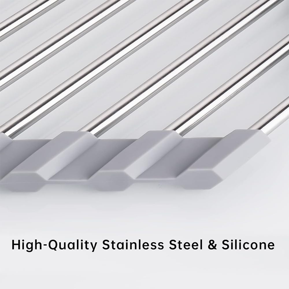 HYAVIA 2Pcs Garneck Sink Corner Drying Rack Triangular Sponge Holder for Kitchen Sink Space-Saving Dish Drainer for Dishes Utensils Tableware Rustproof Easy Storage image number 6