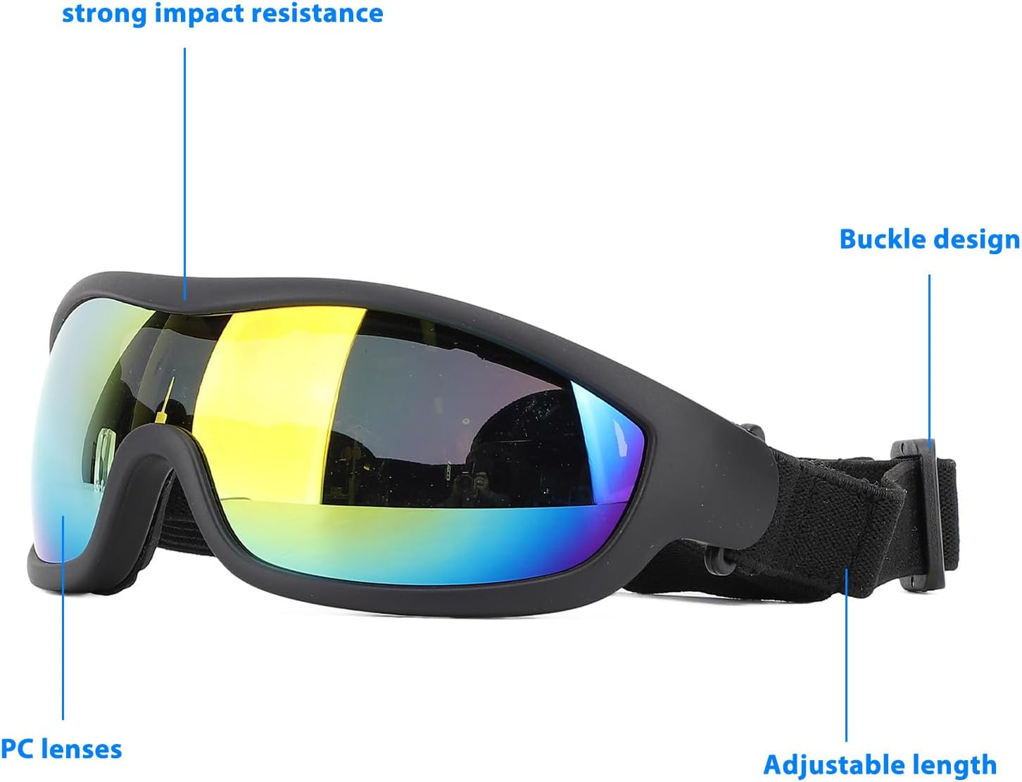 UV Dog Sunglasses, Wind Dust Fog Eye Wear Pet Glasses, Small Breed Dogs Goggles with Adjustable Strap for Dog Cat Walking Swimming Bike Riding Hiking (Red) image number 1