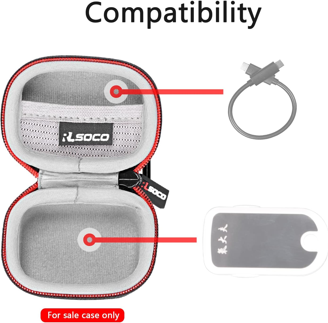 RLSOCO Case for Origin Medical/Zacurate/Heart Sure/Omron Fingertip Pulse Oximeter, Hard Storage Case - Black (Case Only) image number 3