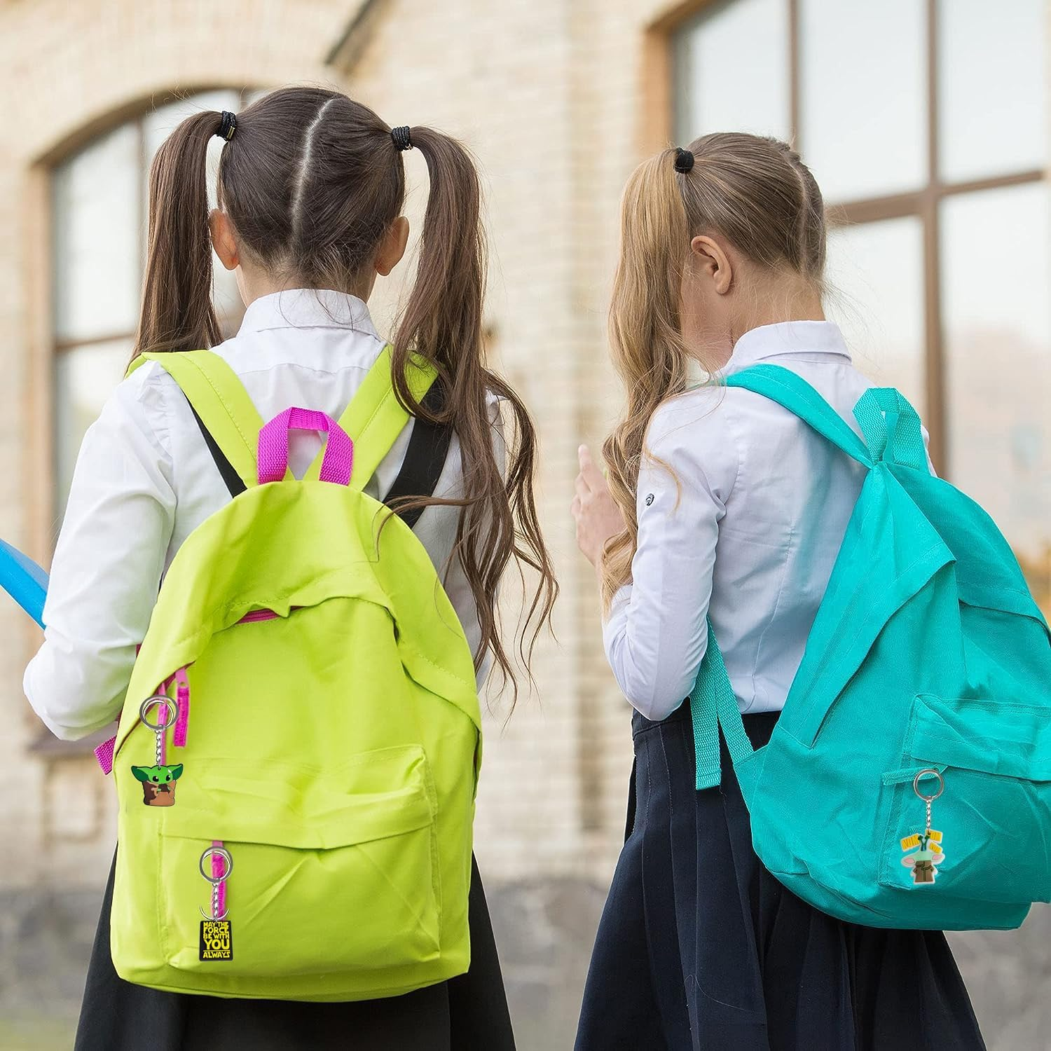 YUANHUISHENG 26PCS Baby Yoda Key Chains Party Favors Set, Baby Yoda Keychain Party Supplies Classroom Exchange and Game Prizes Gift for Kids Boys and Girls image number 2