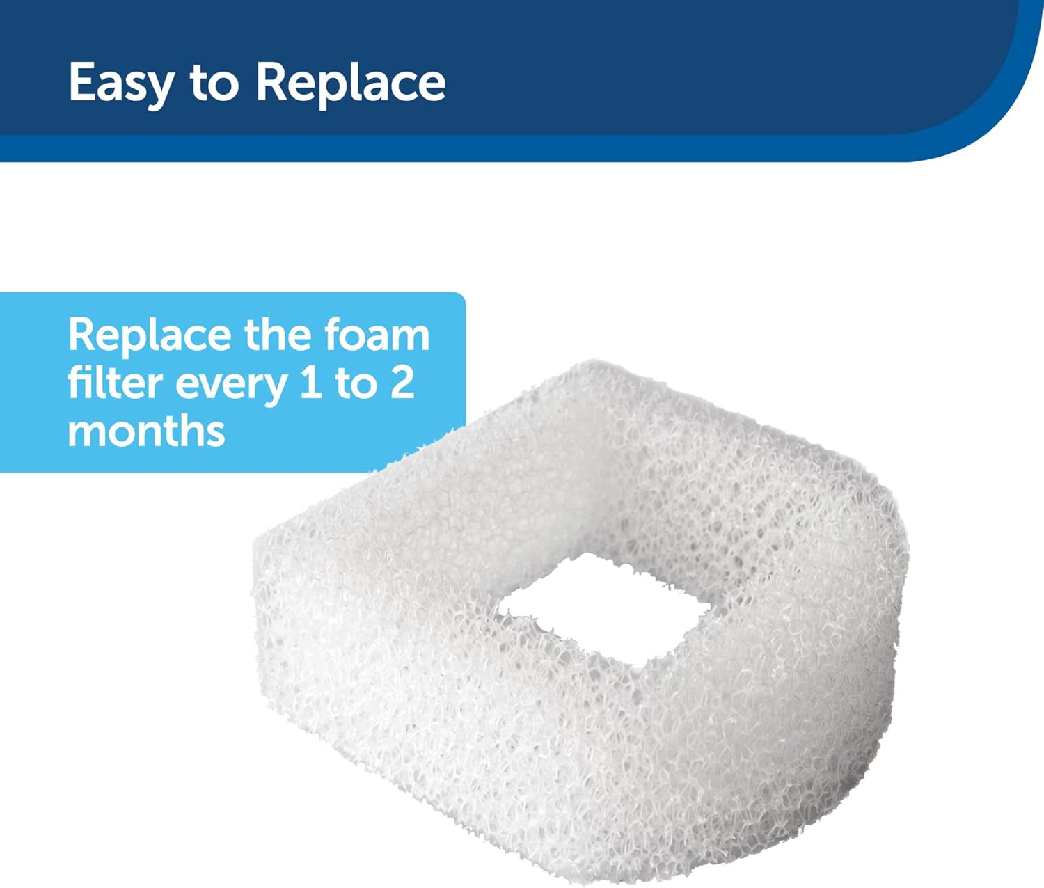 Petsafe Drinkwell Replacement Foam Filters - Compatible with Petsafe Ceramic and Stainless Steel Pet Fountains for Water Dispensers, 2 Pack (PAC00-13711) image number 6