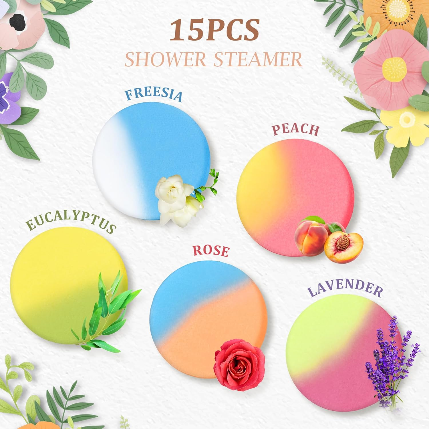 Leoce Shower Steamers Multi-Quantity Packed Women/Men Gift Set Aromatic Shower Bombs, Individually Wrapped Tablets for Mother'S Day & Anniversaries (15Pcs) image number 2
