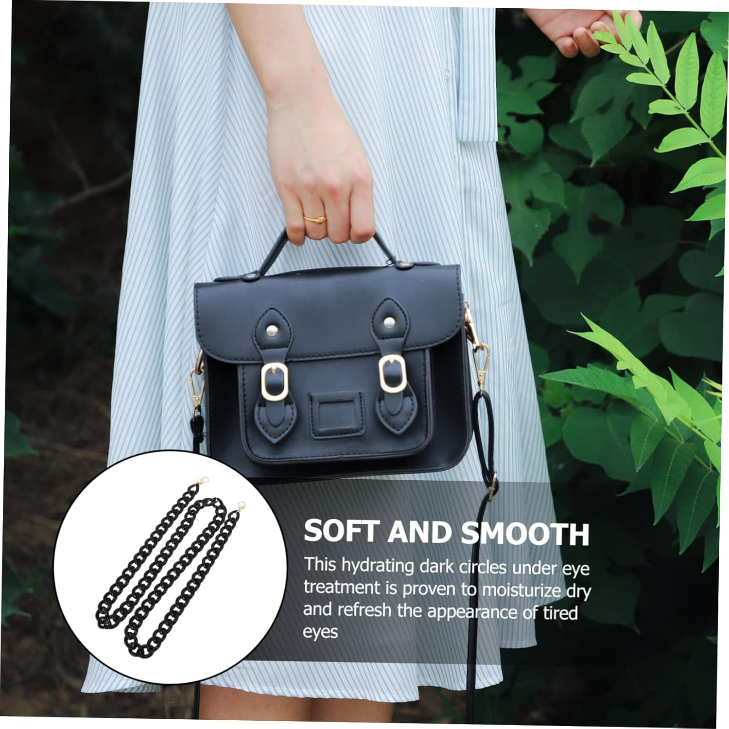 CHILDWEET DIY Bag Chain Small Fish Bone Chain Purse Decorative Replacement Strap for Handbag image number 1