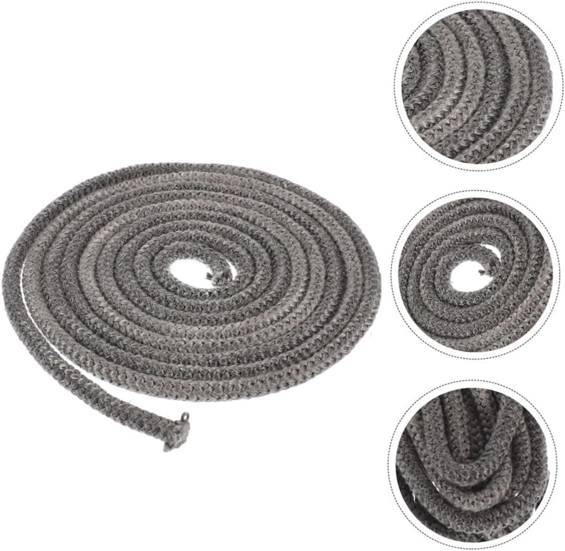 Heat Resistant Fiberglass Wood Stove Door Gasket Self-Adhesive Seal Strip for Fireplace Insert Flat Design Prevents Slipping Easy Installation image number 2